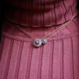 Beirut Rosace Pendentif - Tsavorite - Diamants