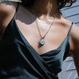 Kastak Collier Oeil Pétrole - Tsavorite - Diamants