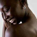 Beirut Rosace Earrings - Aquamarines - Diamonds