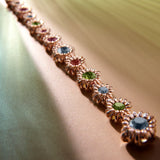 Poppy Bracelet - Aquamarines - Tourmalines - Peridot - Diamonds