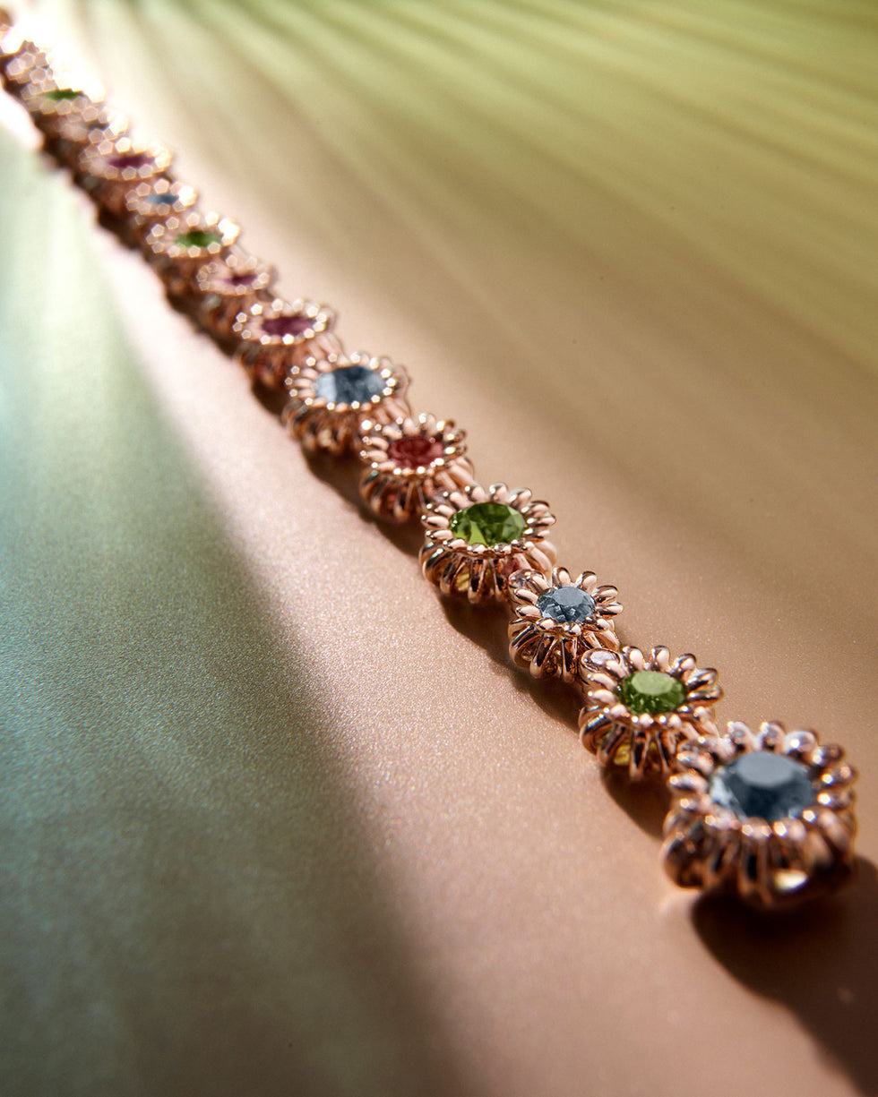 Poppy Bracelet - Aquamarines - Tourmalines - Peridot - Diamonds