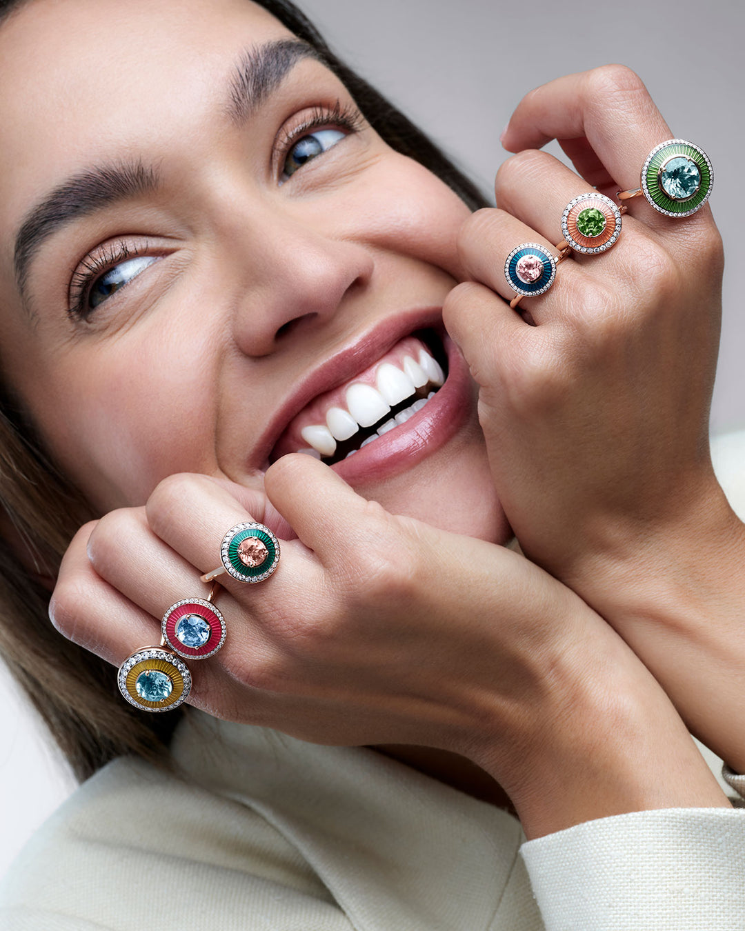 Mina Red Snapper Ring - Aquamarine - Diamonds