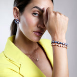 Mina Blue Earrings - Diamonds