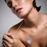 Corazon Rouge Rouille Pendentif - Diamants