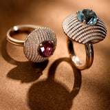 Aura Bague - Aigue-Marine - Diamants