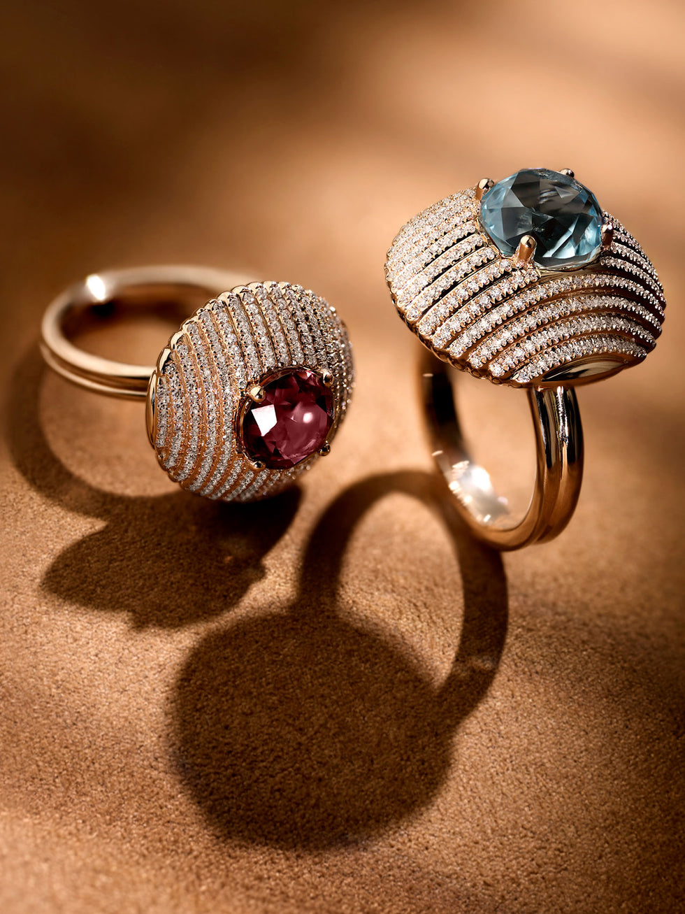 Aura Bague - Aigue-Marine - Diamants