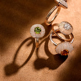 Aura Bague - Peridot - Diamants