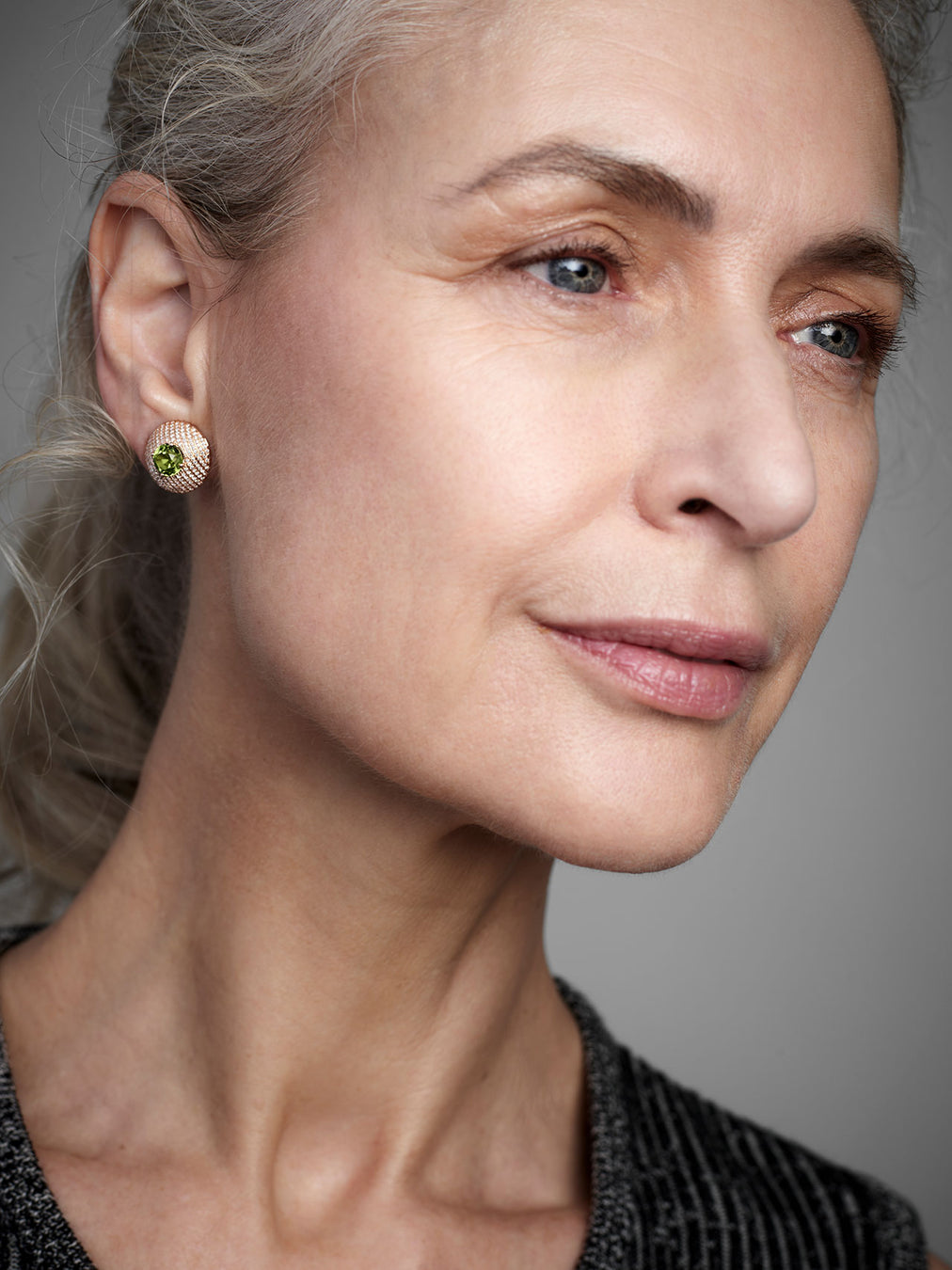 Aura Earrings - Peridots - Diamonds
