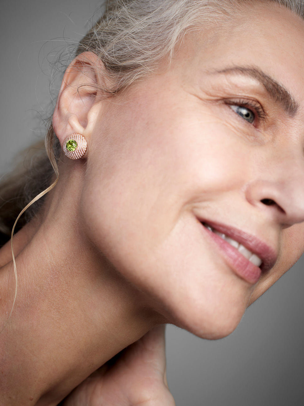 Aura Boucle D'oreilles - Peridots - Diamants