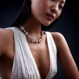 Beirut Rosace Necklace - Morganites - Diamonds