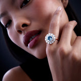 Beirut Ring - Aquamarine - Diamonds