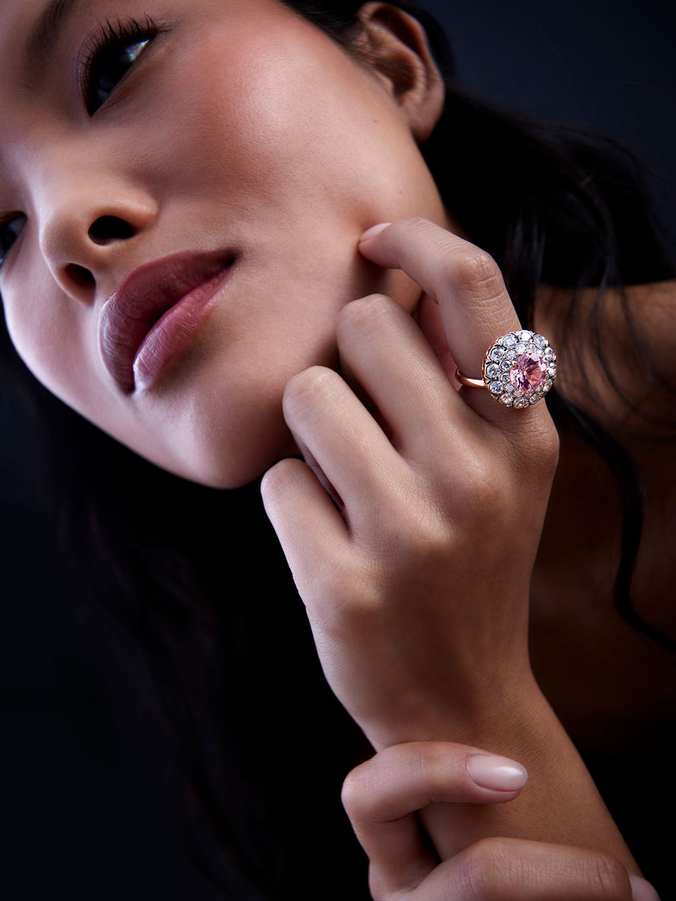 Beirut Ring - Morganite - Diamonds