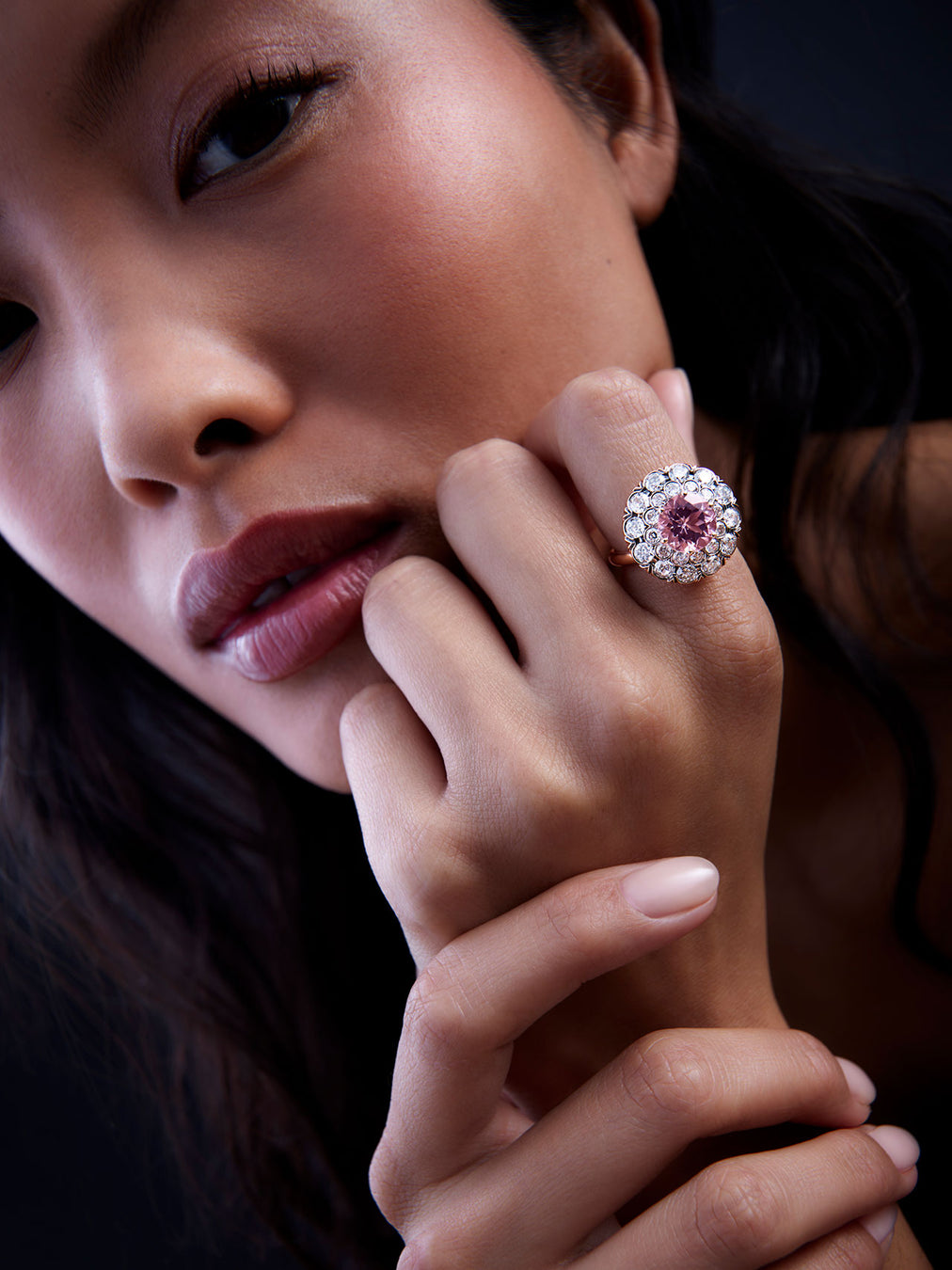 Beirut Ring - Morganite - Diamonds