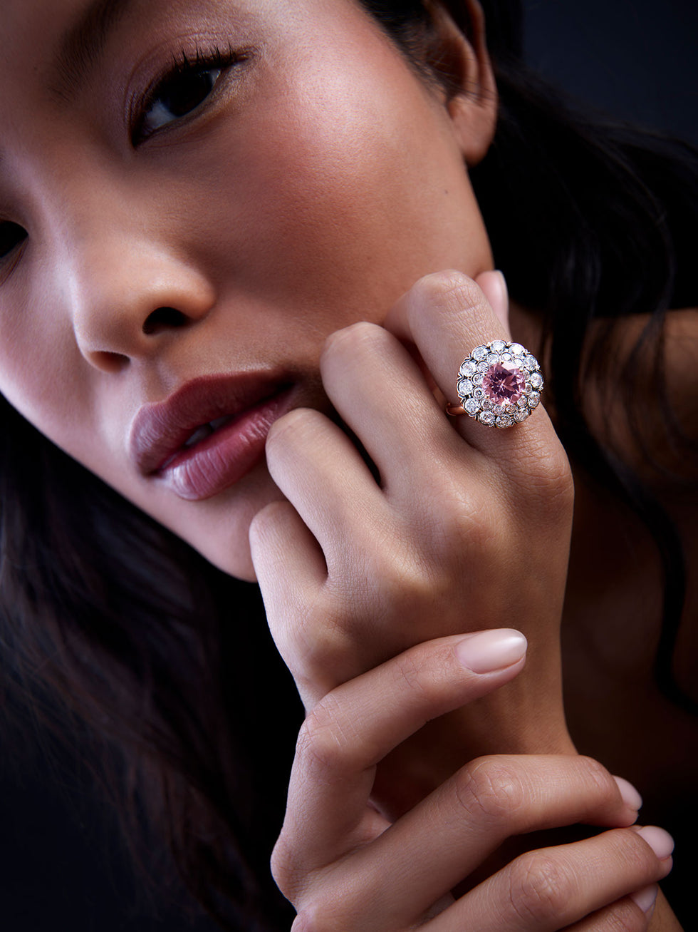 Beirut Ring - Morganite - Diamonds