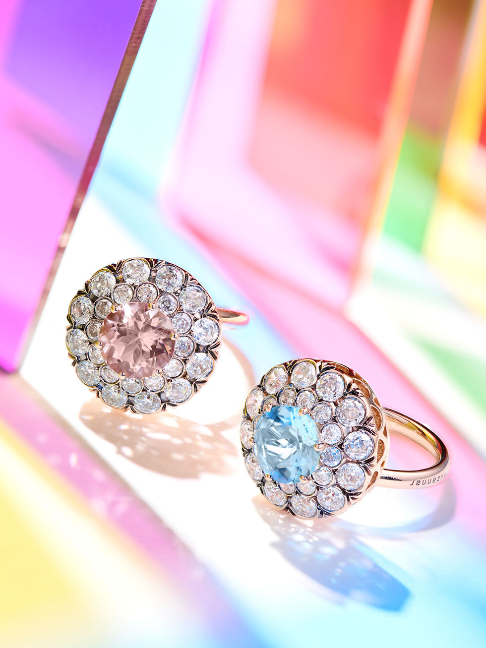 Beirut Ring - Aquamarine - Diamonds