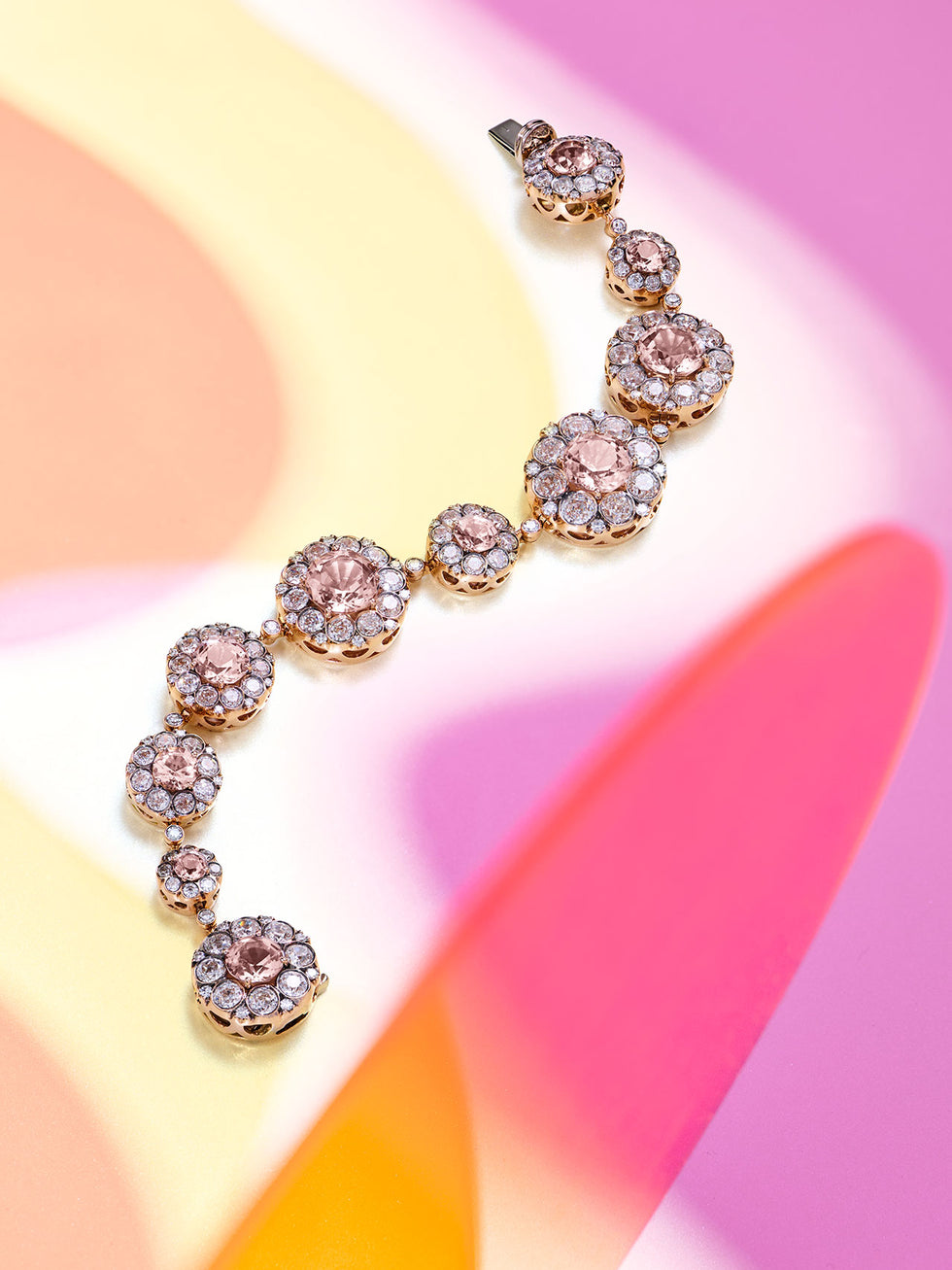 Beirut Rosace Necklace - Morganites - Diamonds