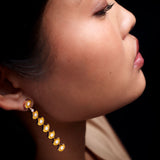 Fish For Love Scales Yellow Earrings - Diamonds
