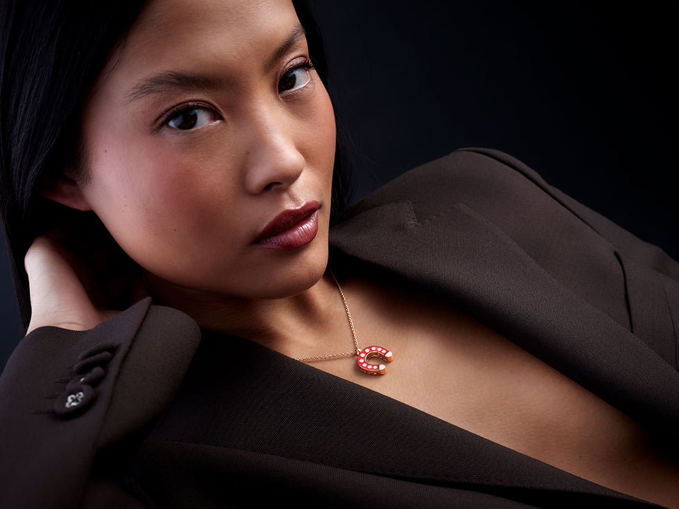 Fortune Red Snapper Pendant - Diamonds
