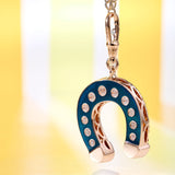 Double Face Petrol Pendant - Orange Sapphires - Diamonds