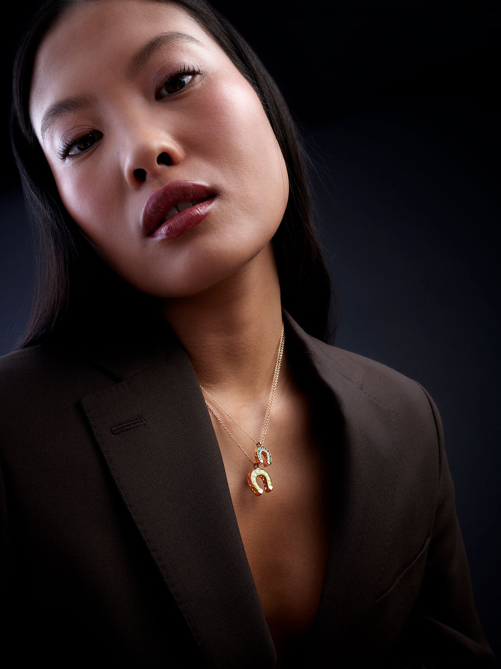 Fortune Yellow Double Face Pendant - Tsavorites - Diamonds