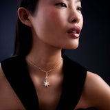 Istanbul Pendant - Orange Sapphires - Diamonds