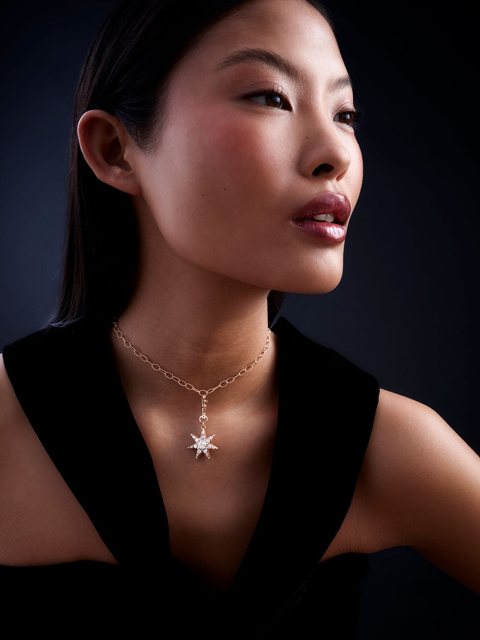 Istanbul Pendant - Orange Sapphires - Diamonds