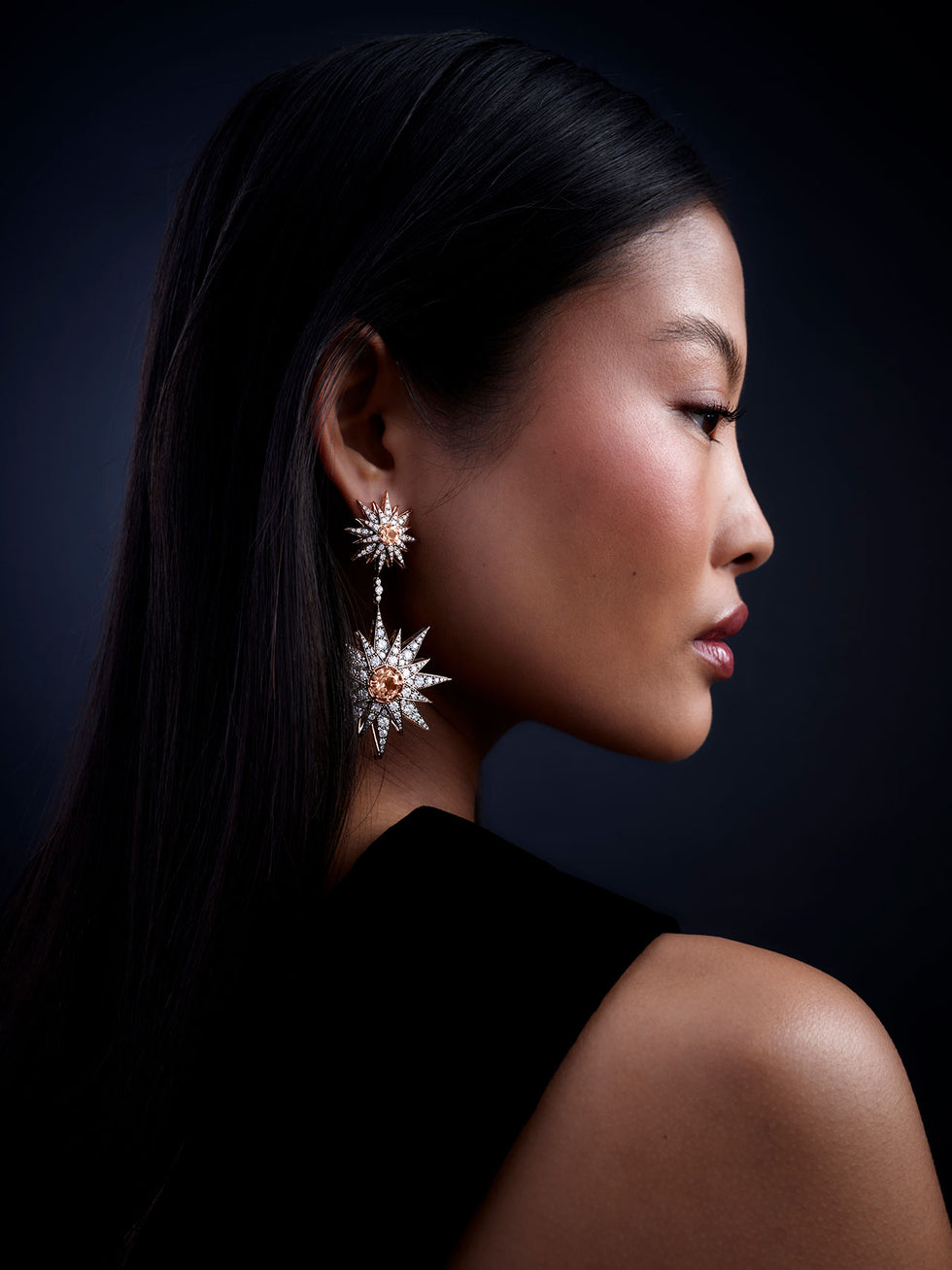 Istanbul Earrings - Morganites - Diamonds