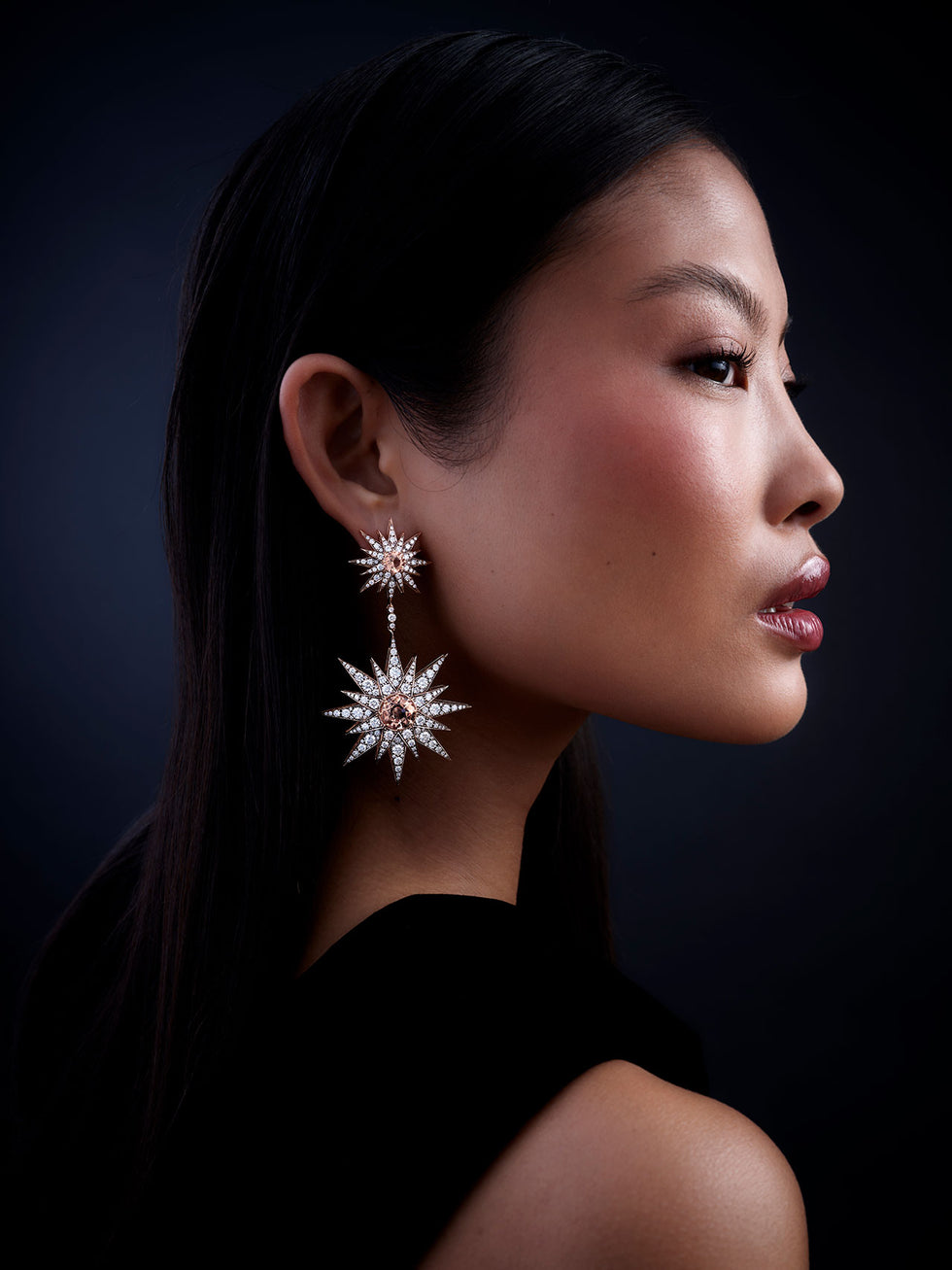 Istanbul Earrings - Morganites - Diamonds
