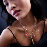 Kastak Ivory Necklace - Blue Sapphires - Diamonds