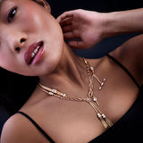 Kastak Ivory Necklace - Blue Sapphires - Diamonds