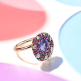 Mille et une nuits Ring - Tanzanite - Rubies - Diamonds