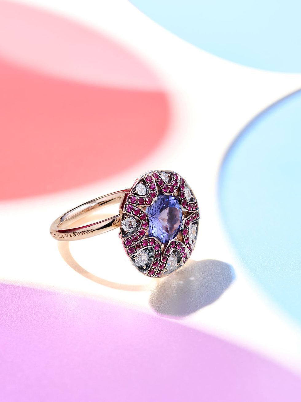 Mille et une nuits Ring - Tanzanite - Rubies - Diamonds