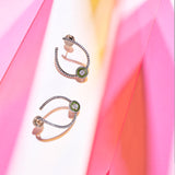 Mina Kiwi Earrings - Diamonds