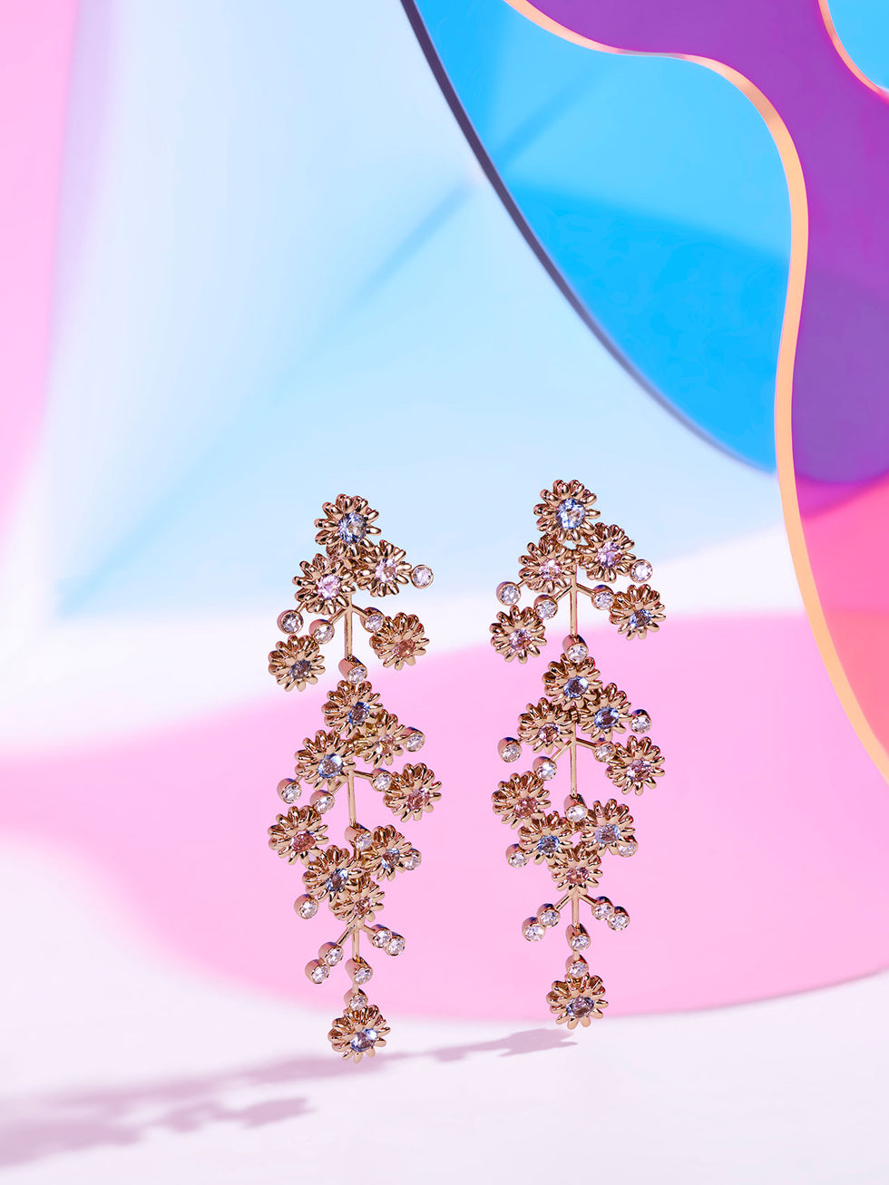 Poppy Earrings - Aquamarines - Morganites - Diamonds