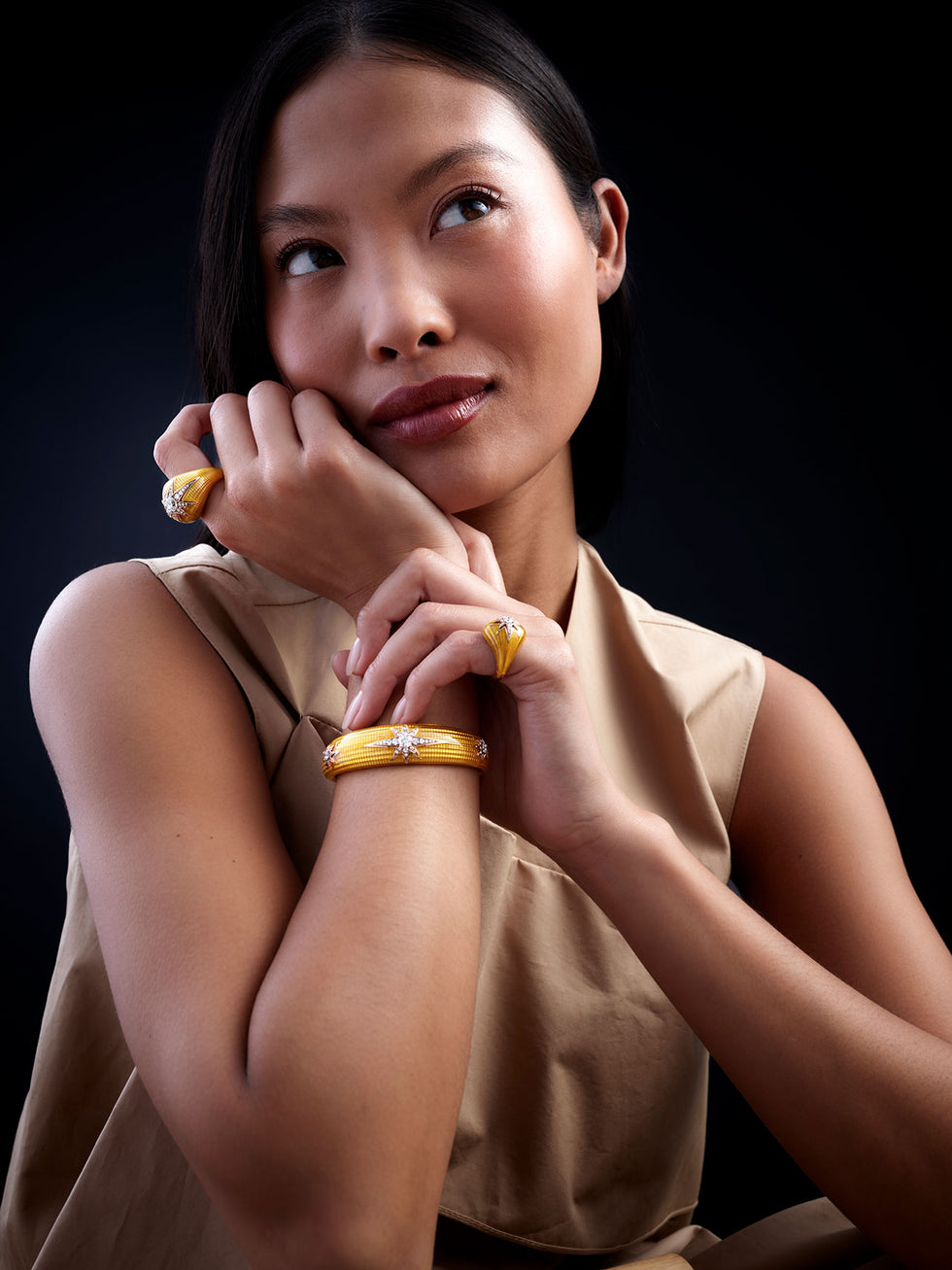 Aïda Yellow Ring - Diamonds