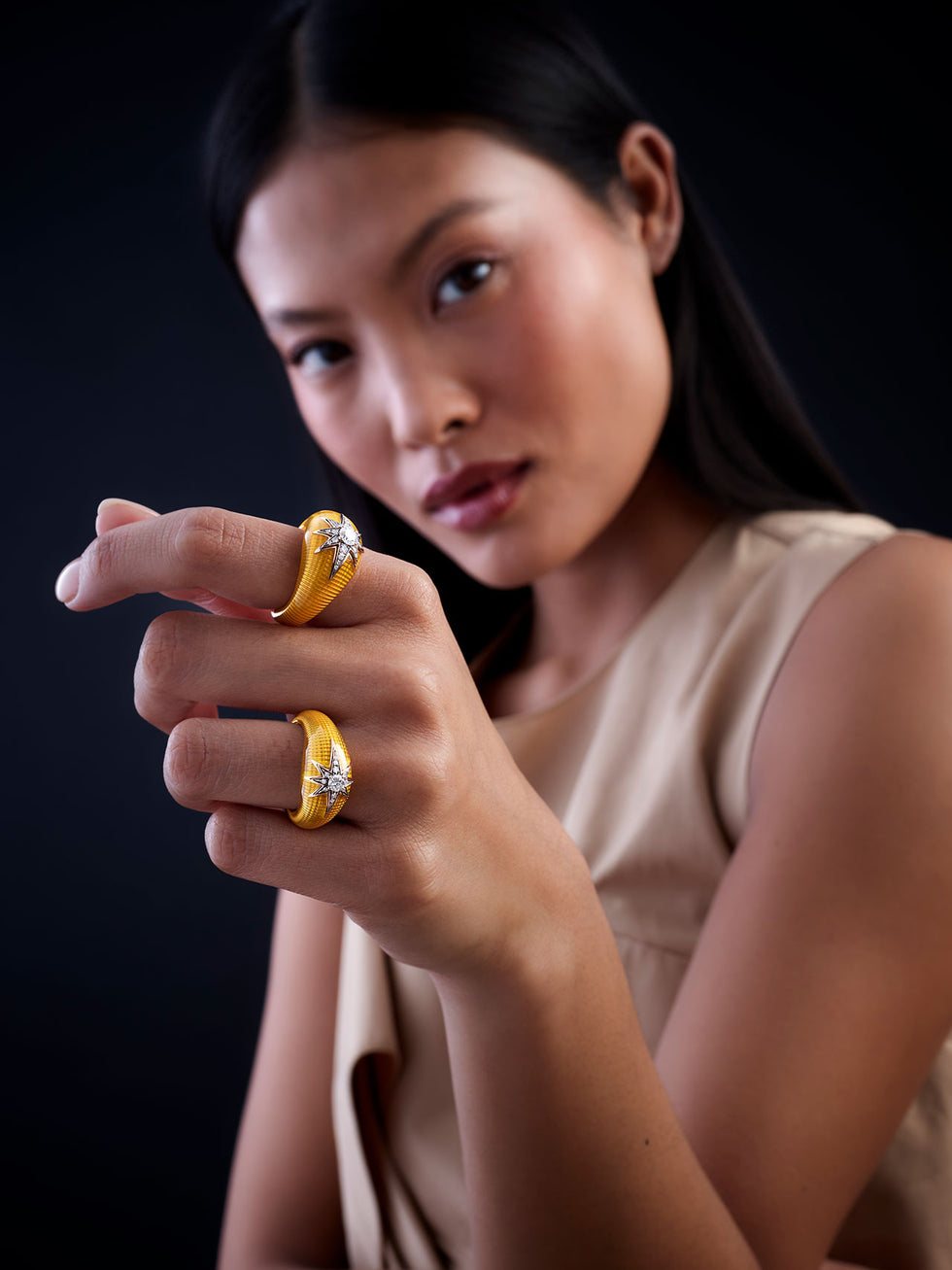 Aïda Yellow Ring - Diamonds