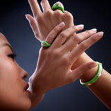 Aïda Kiwi Chevalière Bague - Diamants