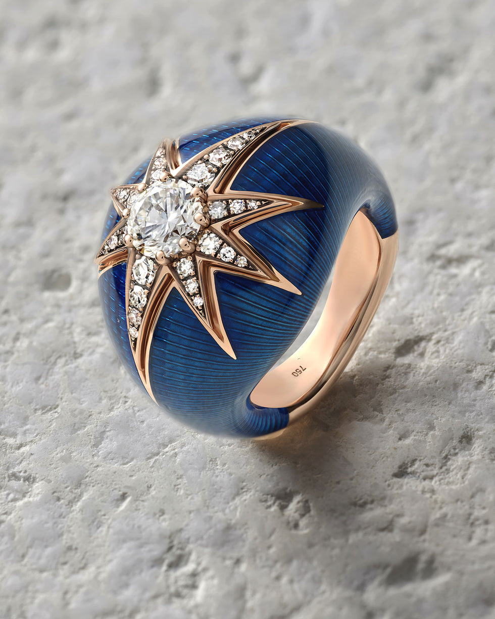 Aïda Sky Blue Ring - Diamonds