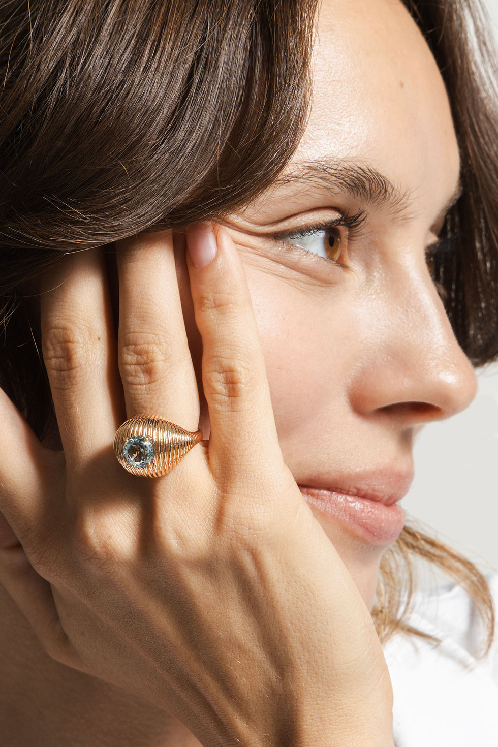 Aura Pinky Ring - Aquamarine