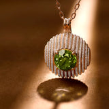 Aura Pendentif - Peridot - Diamants