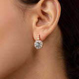 Beirut Rosace Earrings - Aquamarines - Diamonds