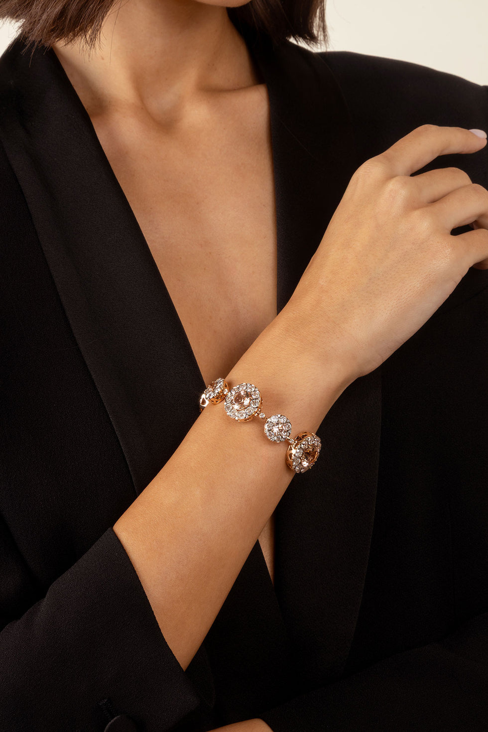 Beirut Rosace Necklace - Morganites - Diamonds