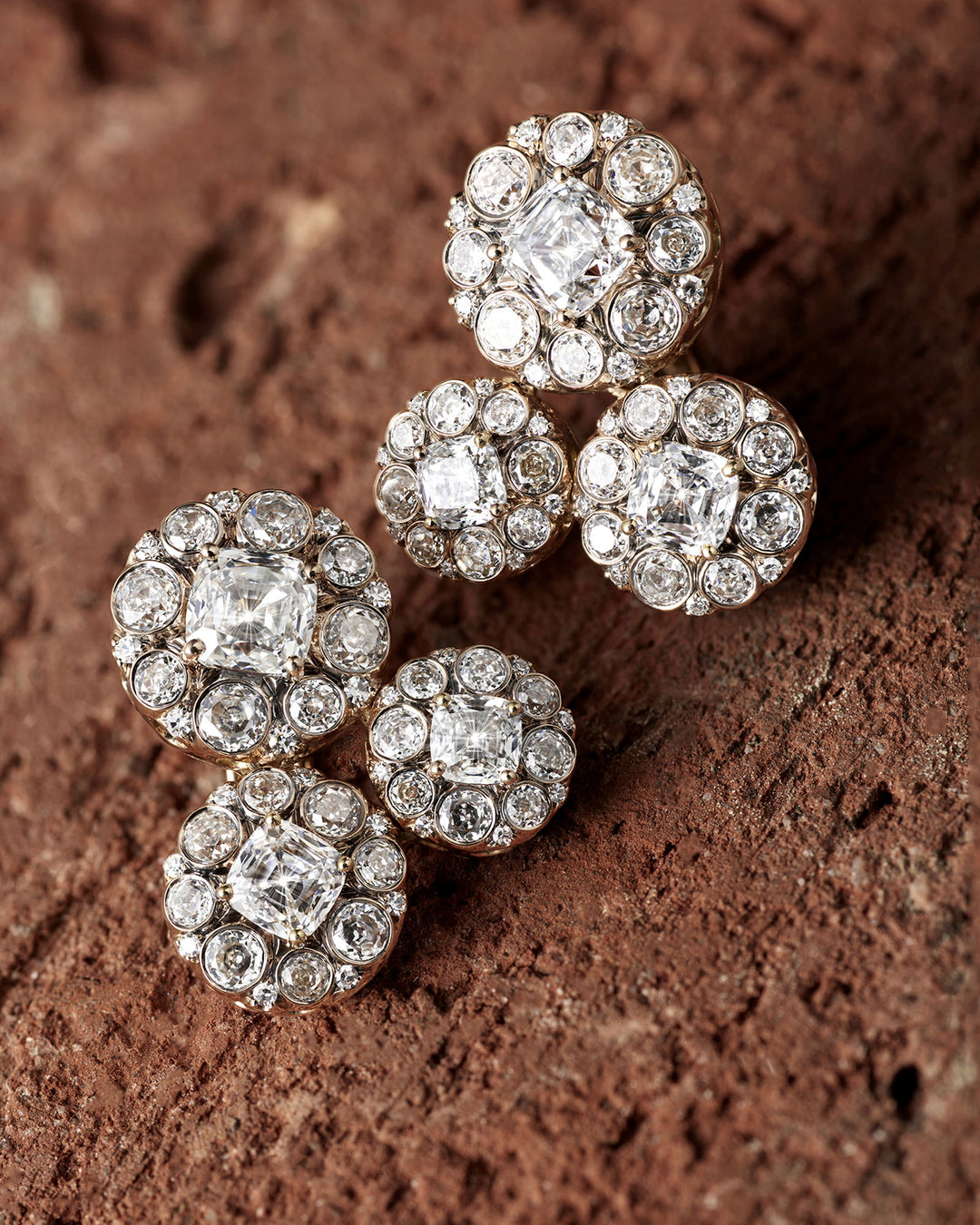 Beirut Rosace Earrings - Diamonds