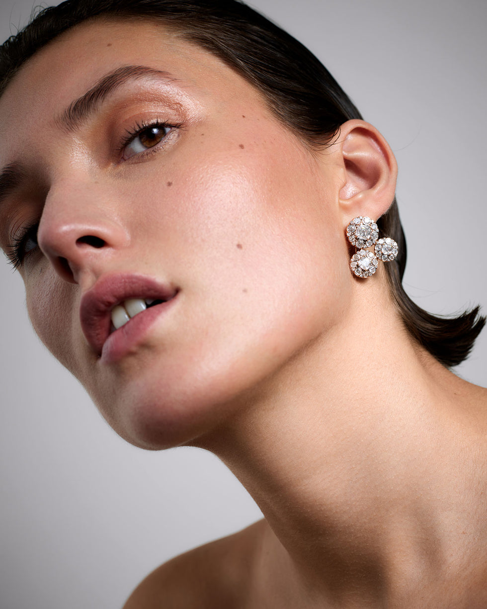 Beirut Rosace Earrings - Diamonds