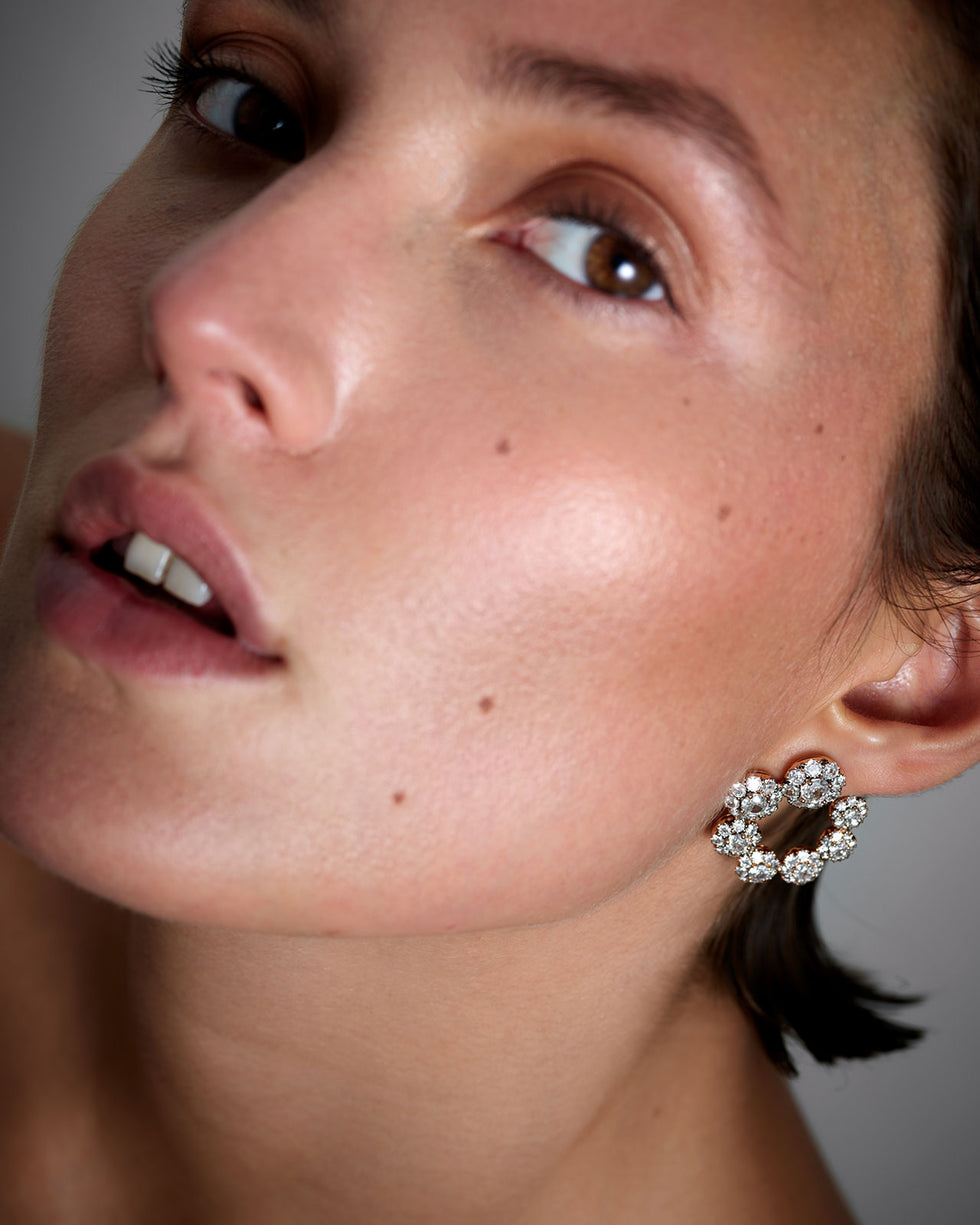Beirut Rosace Earrings - Diamonds
