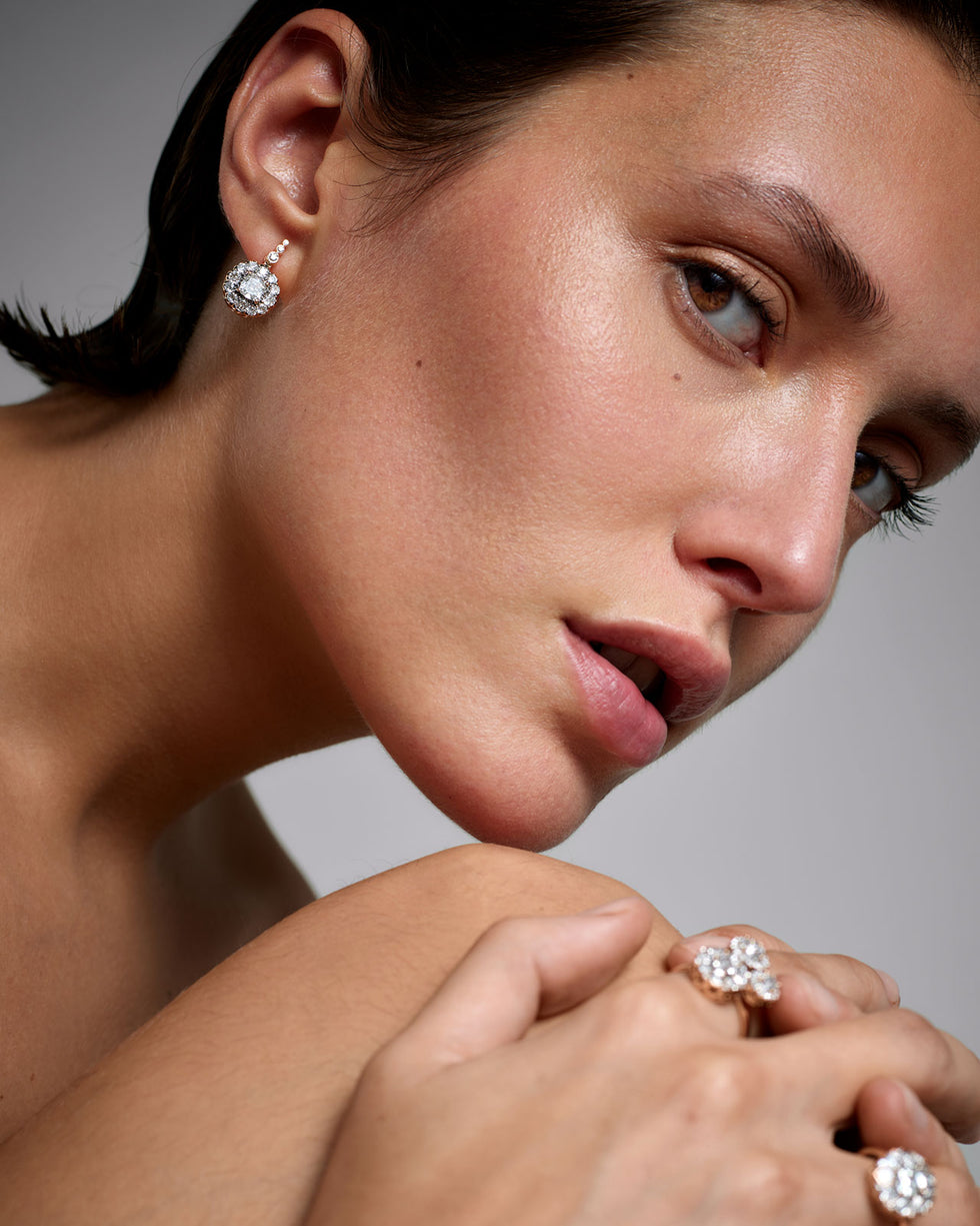 Beirut Rosace Earrings - Diamonds