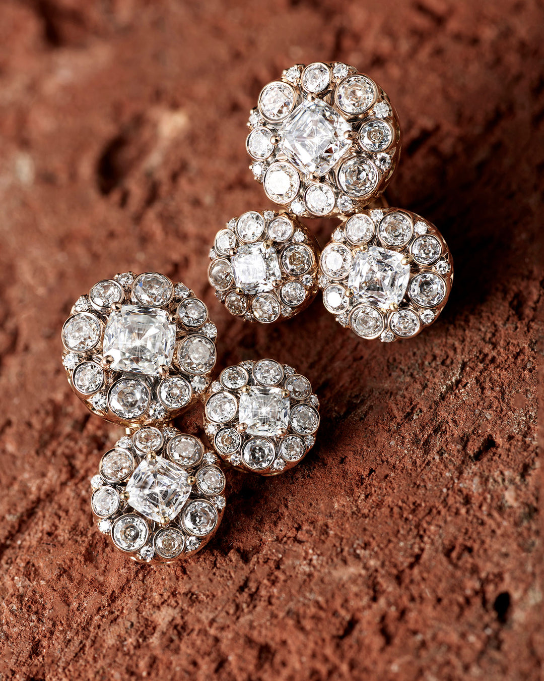 Beirut Rosace Earrings - Diamonds