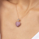 Corazon Pètrole Pendenif - Saphirs Rose - Diamants