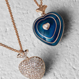 Corazon Rouge Rouille Pendentif - Diamants