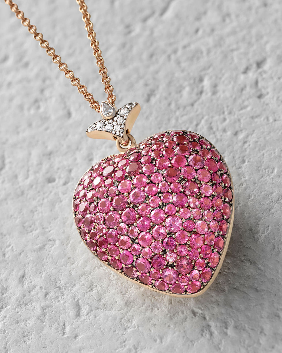 Corazon Yellow Pendant - Tourmalines - Diamonds